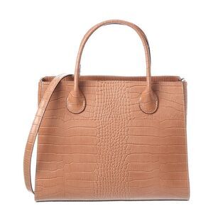 Italian Leather Top Handle Tote